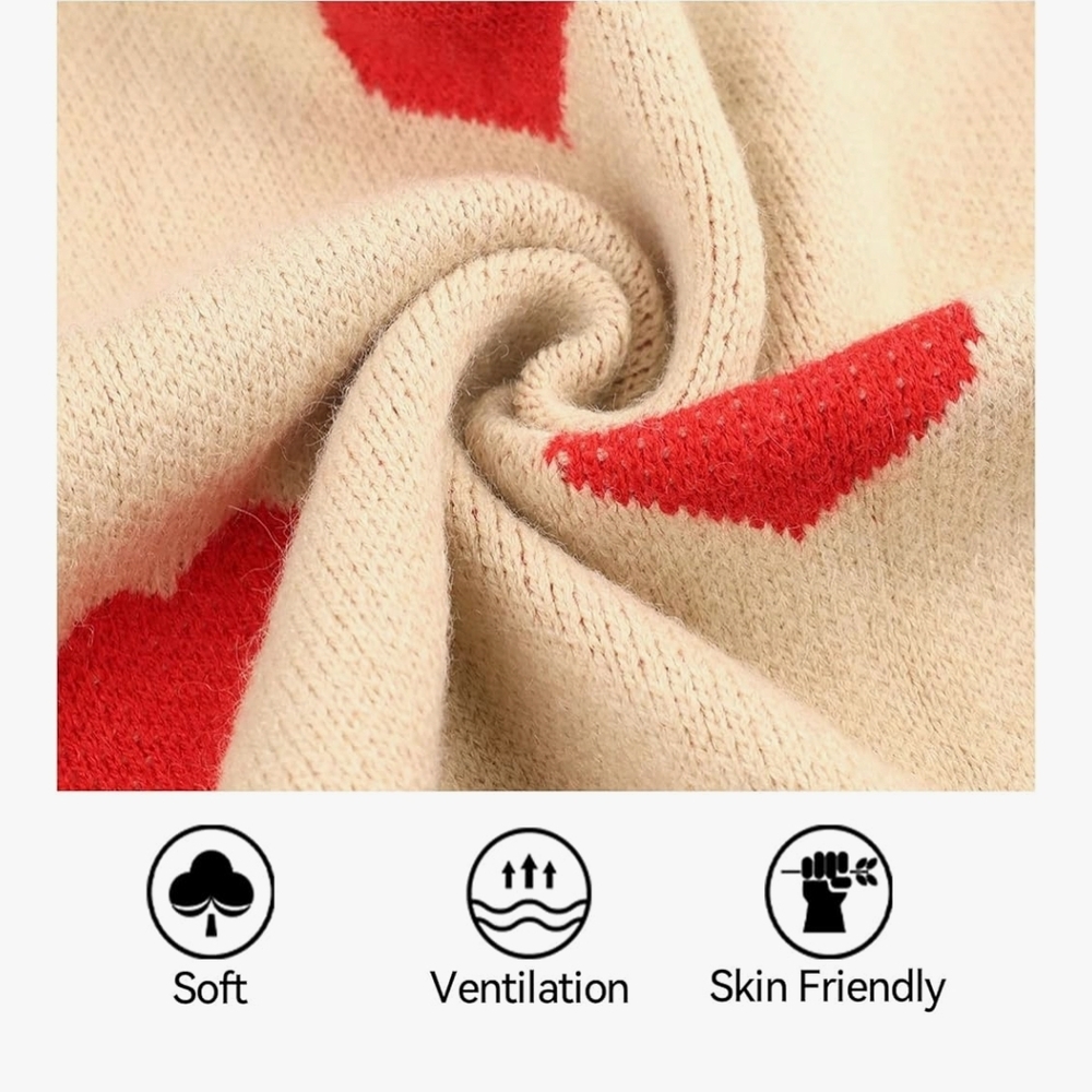 Heart Patterned Cream Cardigan - Picture 4 of 4